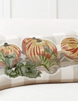 Pottery Barn PUMPKIN PATCH CHECK LUMBAR PILLOW COVER pillows sale