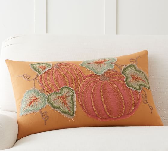 Pottery Barn PUMPKIN PATCH LUMBAR PILLOW COVER pottery barn pillows sale
