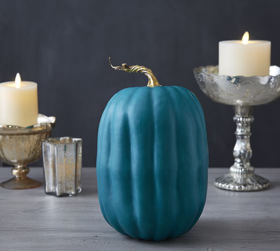 Pottery Barn TEAL PUMPKIN pottery barn fall decorating sale