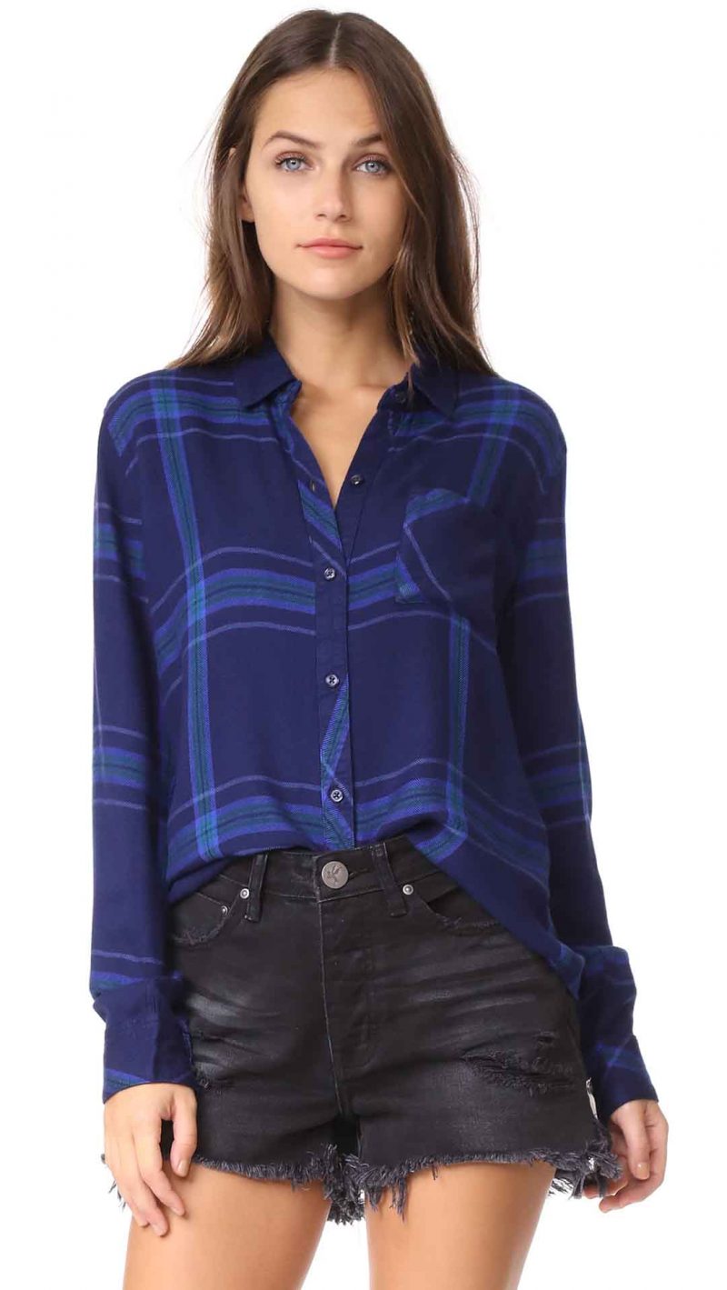 RAILS Hunter Button Down Shirt Twilight Jade shopbop event of the season sale