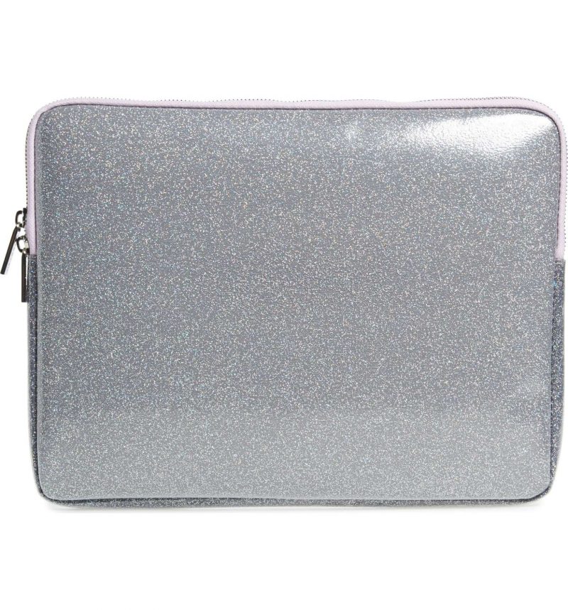 SKINNYDIP Sparkle 13-Inch Laptop Case Silver Glitter laptop cases fall 2017