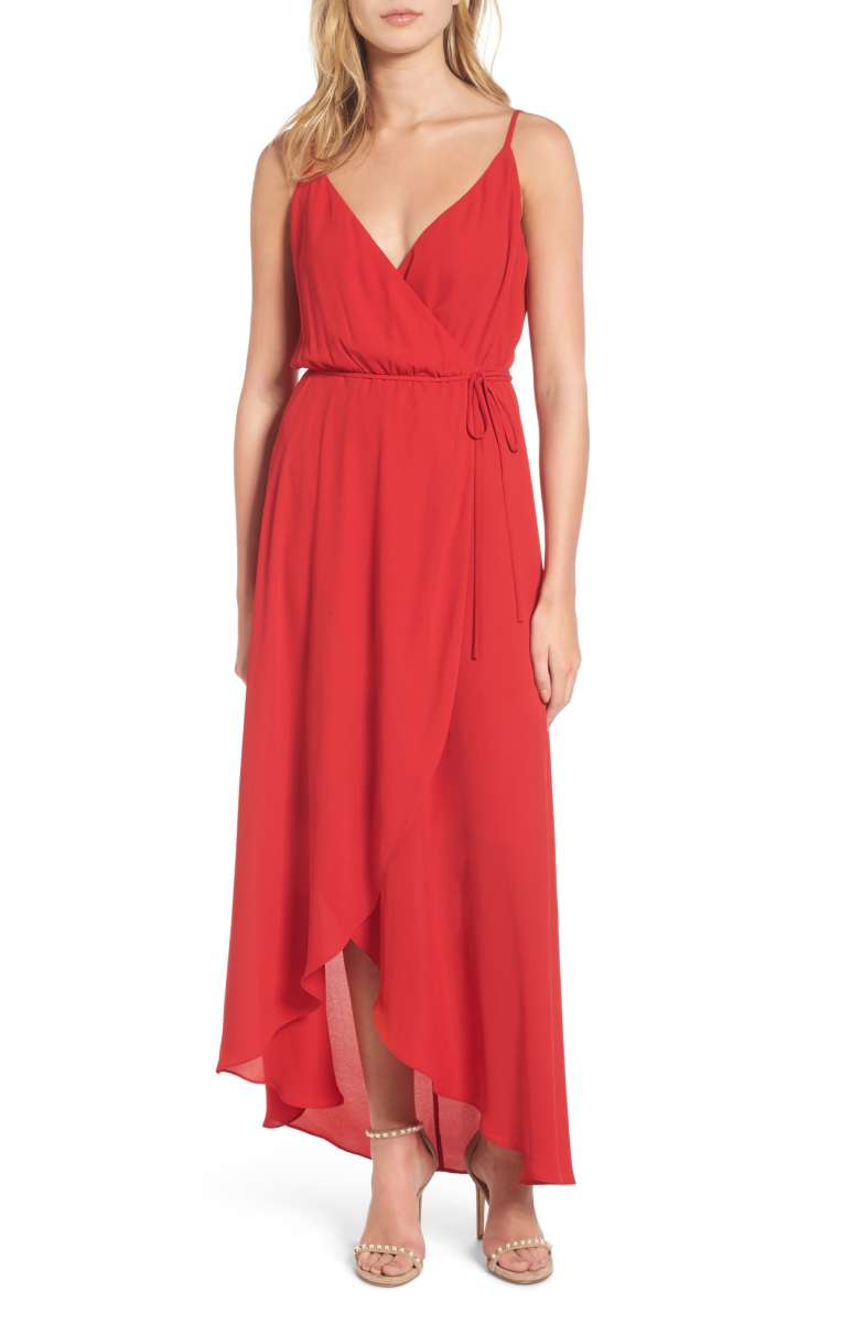 SOPRANO Wrap Maxi Dress African Red wrap dresses fall wedding guests