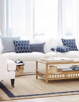 Serena and Lily Jamieson Sofa - Skirted upholstery sale