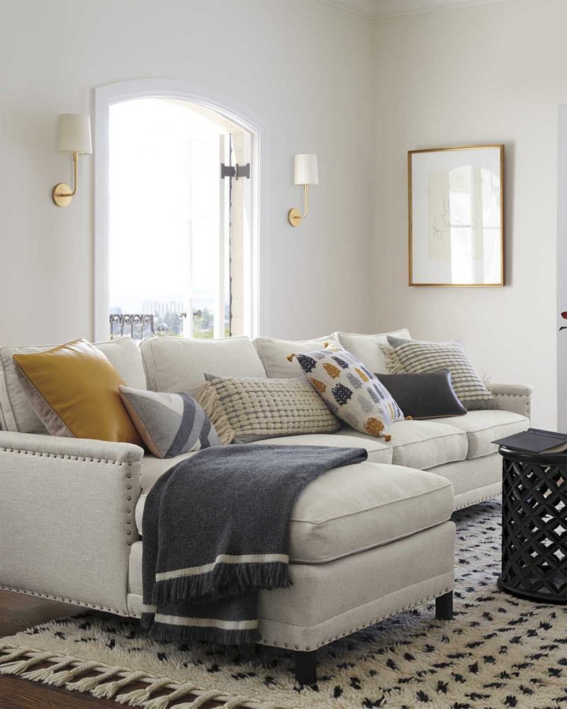 Serena and Lily Spruce Street Right-Facing Chaise Sectional serena and lily upholstery sale