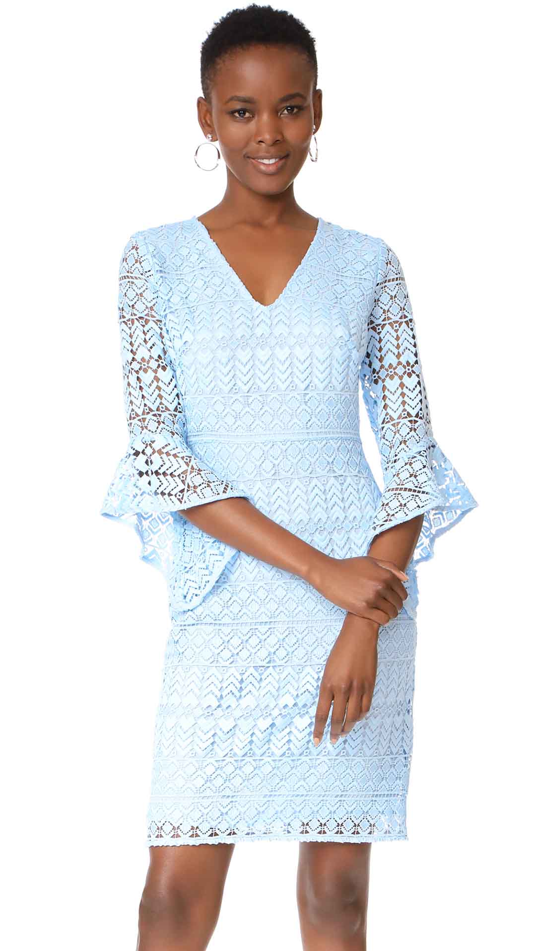 Shoshanna Ladera Dress Cloud Blue Lace shopbop labor day sale