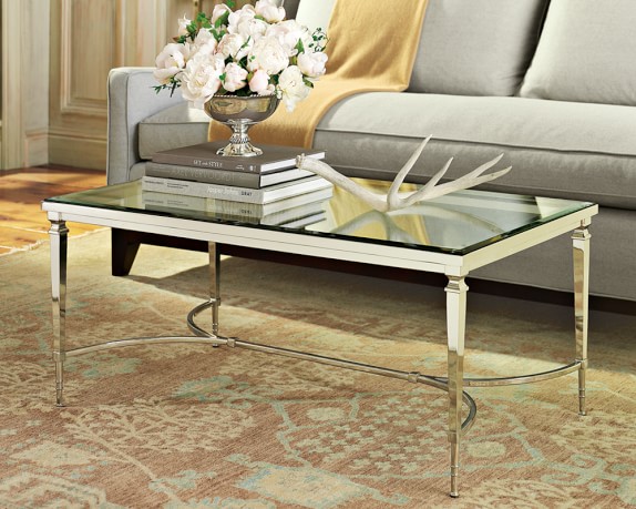 Williams Sonoma Home Cosmopolitan Coffee Table Polished Nickel buy more save more sale
