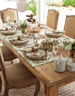 Williams Sonoma Home Harvest Dining Table Waxed Pine dining furniture sale