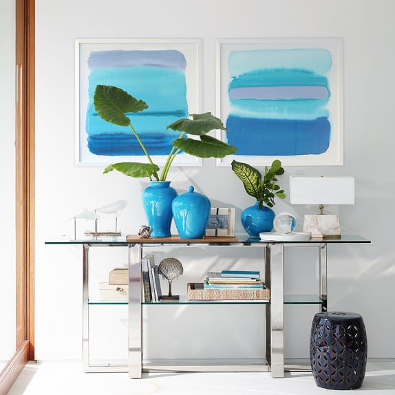 Williams Sonoma Home Mercer Glass Console Table williams sonoma dining furniture sale