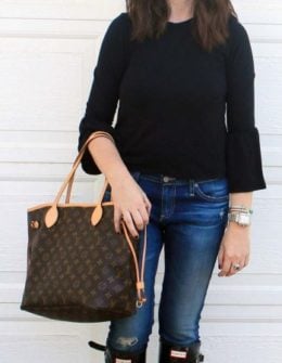 candace rose anderson bell sleeve tops black fall 2017 bp candieanderson blog