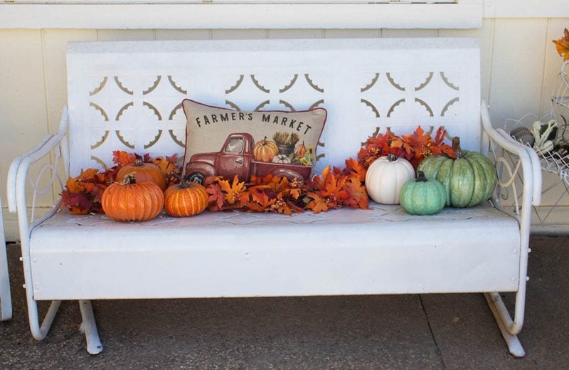 candace rose anderson vintage metal glider candieanderson blog fall porch