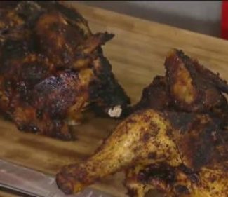Watch Elizabeth Heiskell the Debutante Farmer show Keir Simmons, Al Roker and Sheinelle Jones how to make sweet and spicy beer can chicken for Labor Day on the Monday, September 4, 2017 episode of the Today show.