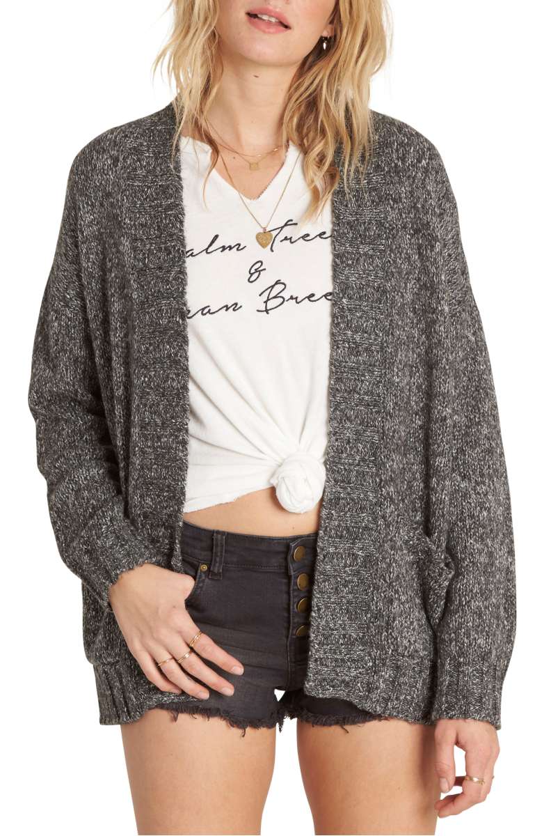 BILLABONG Luna Day Cardigan Dark Athletic Grey chunky cardigans fall winter