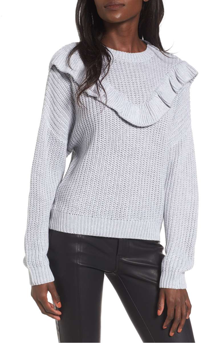 BLANKNYC Ruffle Yoke Sweater Ruffles ruffle sweater fall winter 2017