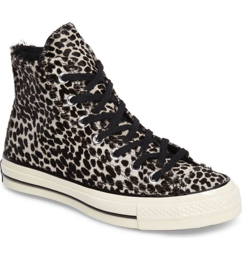 Converse Chuck Taylor® All Star® 70 Genuine Calf Hair High Top Sneaker leopard print sneakers 