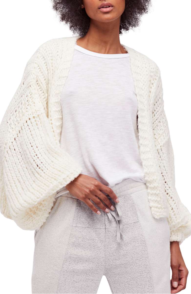 FREE PEOPLE Chamomile Cardigan Ivory knit chunky cardigans fall winter 2018 women