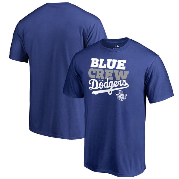 Fanatics Branded Los Angeles Dodgers Royal 2017 World Series Bound Bullpen Blue Crew Dodgers T-Shirt nlcs champions los angeles dodgers world series