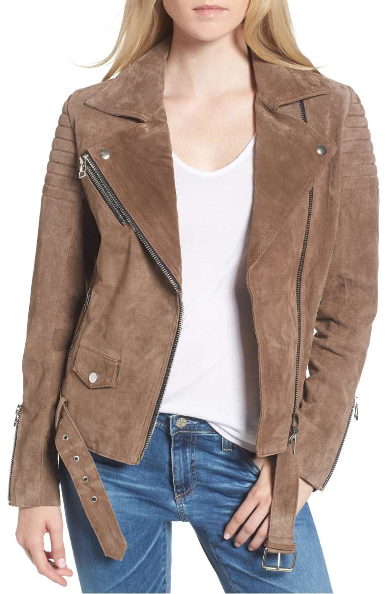 GOOSECRAFT Suede Moto Jacket Taupe suede moto jackets fall 2017