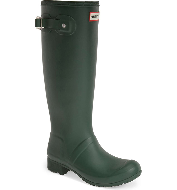 HUNTER 'Tour' Packable Rain Boot Hunter green designer rain boots fall winter