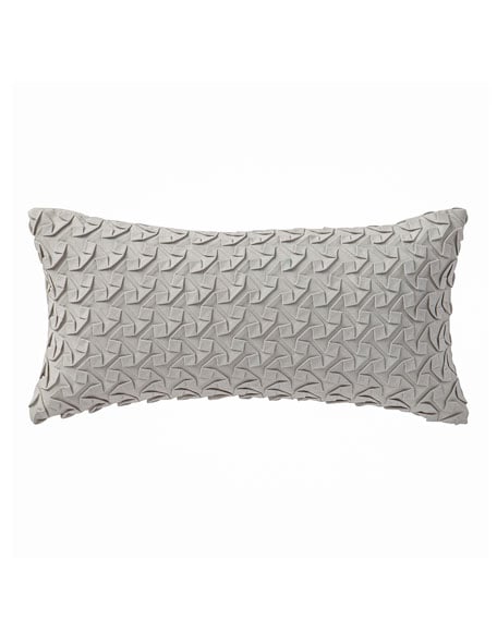 Highline Adelais Decorative Pillow 11" x 22" Faux Suede Gray Horchow bed and bath sale