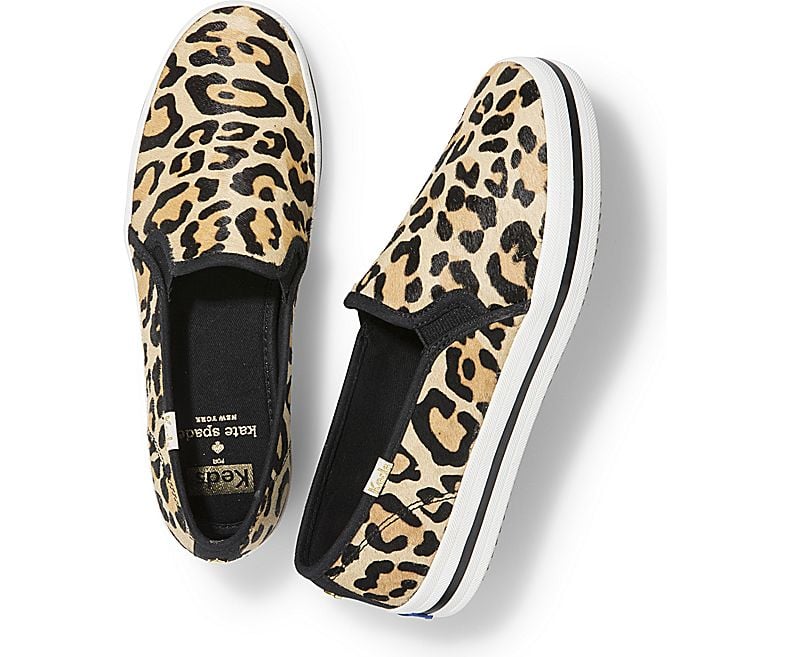 KEDS X kate spade new york CALF HAIR SLIP ON leopard print sneakers fall 2017