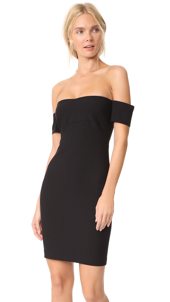 LIKELY Ainsley Off The Shoulder Dress Black little black dresses 