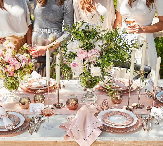 MONIQUE LHUILLIER FLEUR 16 PIECE DINNERWARE SET monique lhuillier for pottery barn collection