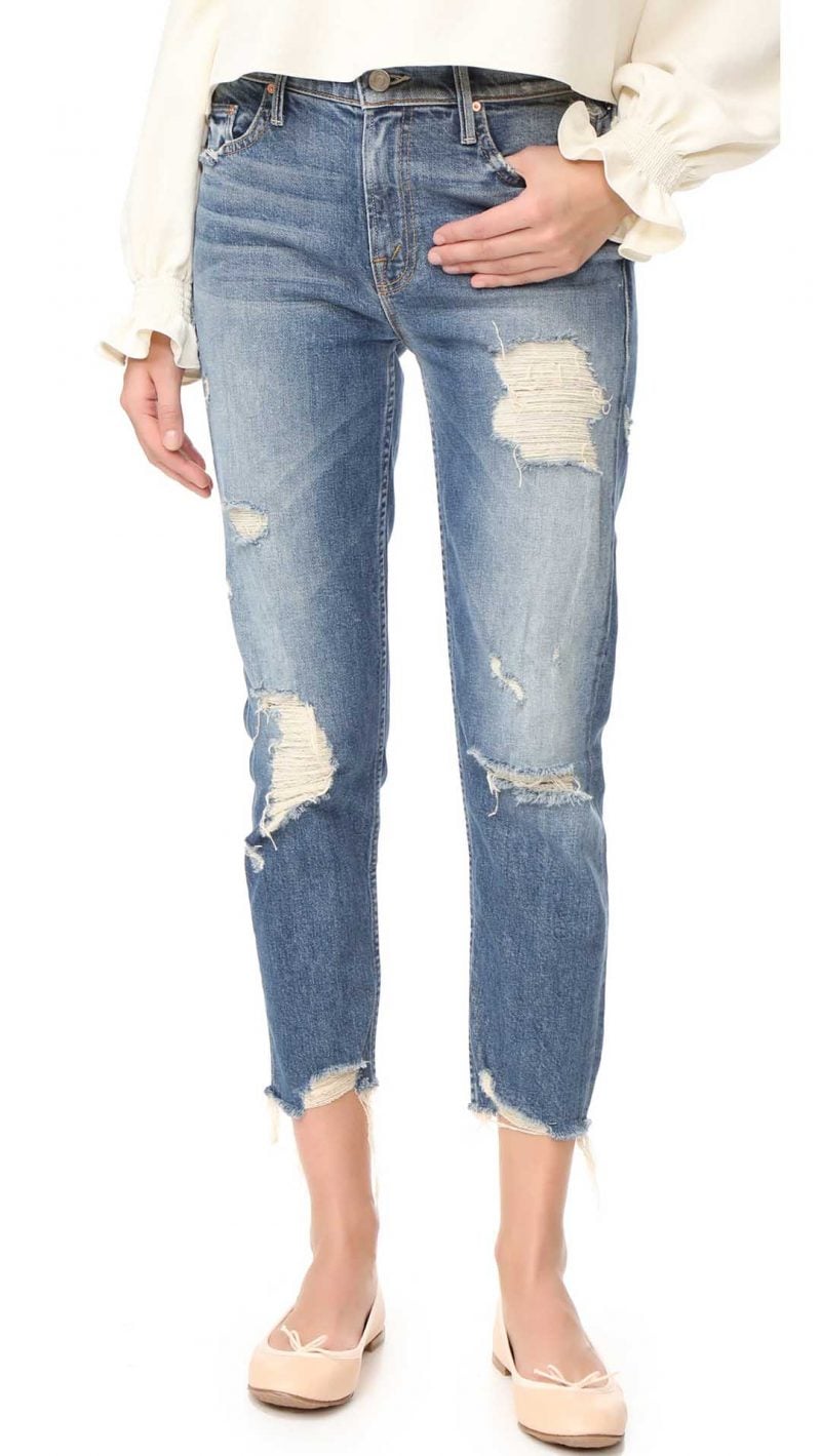 MOTHER The Sinner Jeans Color Ice Cream, You Scream shopbop fall sale distressed denim 