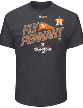 Majestic Houston Astros Charcoal Fly The Pennant 2017 American League Champions Locker Room T-Shirt ALCS champions houston astros world series