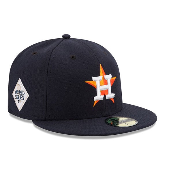 New Era Houston Astros Navy 2017 World Series Bound Side Patch Home 59FIFTY Fitted Hat ALcs champions houston astros 