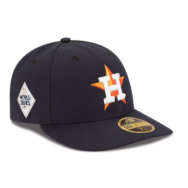 New Era Houston Astros Navy 2017 World Series Bound Side Patch Low Profile 59FIFTY Fitted Hat alcs champions houston astros 
