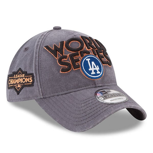 New Era Los Angeles Dodgers Gray 2017 National League Champions Replica 9TWENTY Adjustable Hat 