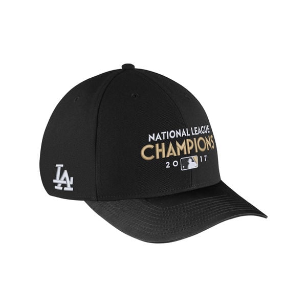 Nike Los Angeles Dodgers Black 2017 National League Champions Classic 99 Adjustable Hat nlcs champions los angeles dodgers world series