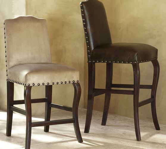 Pottery Barn CALAIS LEATHER BARSTOOL pottery barn bars, buffets sale