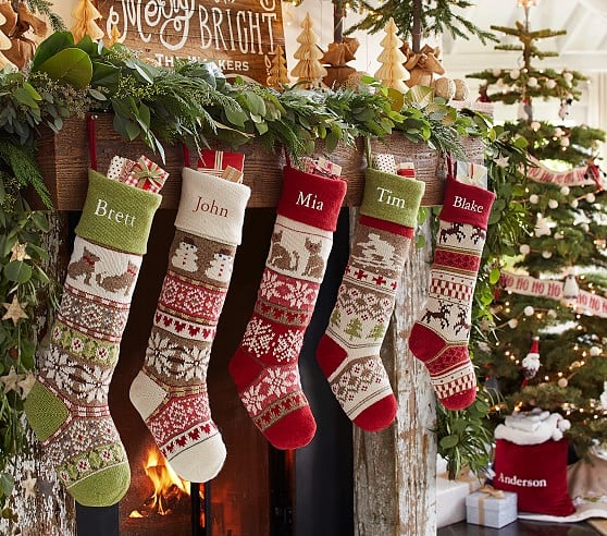 Pottery Barn Kids Classic Fair Isle Stocking Collection pottery barn kids christmas stockings sale