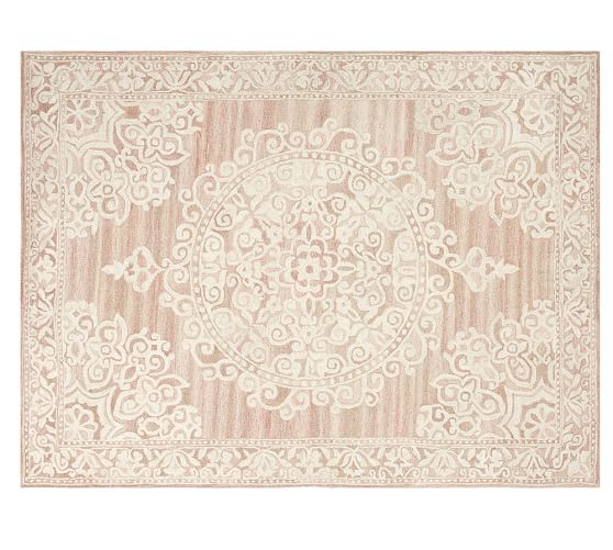 Pottery Barn GABRIELLA TUFTED RUG - BLUSH pottery barn flash sale