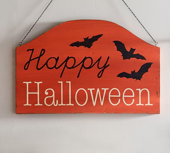Pottery Barn HAPPY HALLOWEEN 3D WALL ART SIGN 20 percent sale