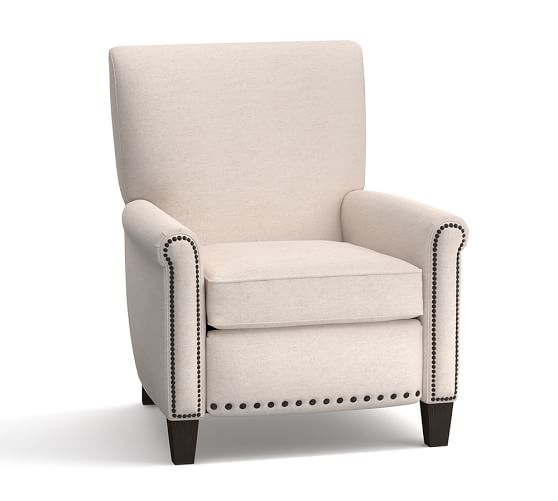 Pottery Barn IRVING UPHOLSTERED RECLINER NAILHEAD pottery barn 20 percent sale