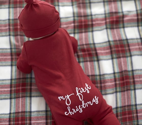 Pottery Barn Kids My First Christmas Nursery Hat & Onesie Set holiday sale