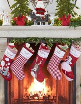 Pottery Barn Kids Quilted Stocking Collection Red Gray Blue pottery barn kids christmas stockings sale