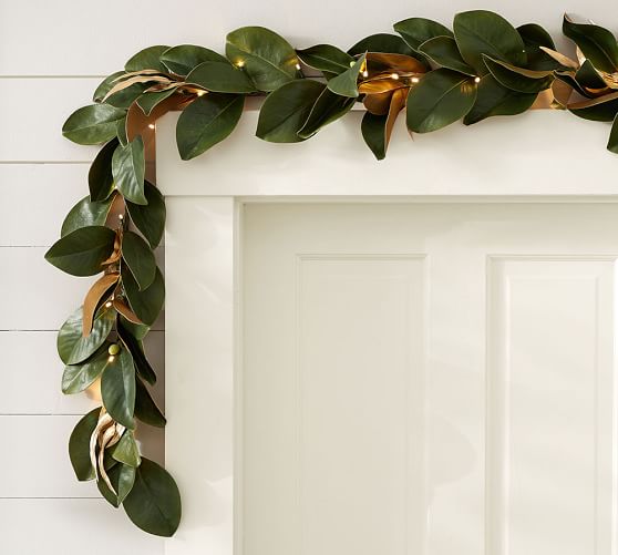 Pottery Barn LIT MAGNOLIA GARLAND weekend sale 20 percent off 