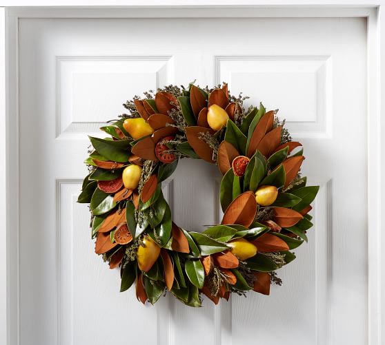 Pottery Barn LIVE MAGNOLIA & PEAR WREATH 20 percent off weekend sale