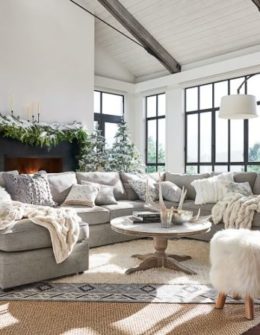 Pottery Barn PEARCE UPHOLSTERED 4-PIECE CHAISE SECTIONAL WITH WEDGE pottery barn pearce upholstered furniture sale