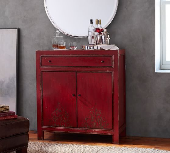 Pottery Barn RICO BAR red pottery barn bars buffets sale