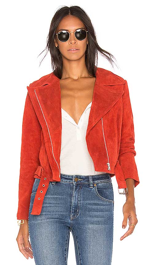 ROLLA'S HUTCHENCE SUEDE JACKET Flame suede moto jackets fall 2017