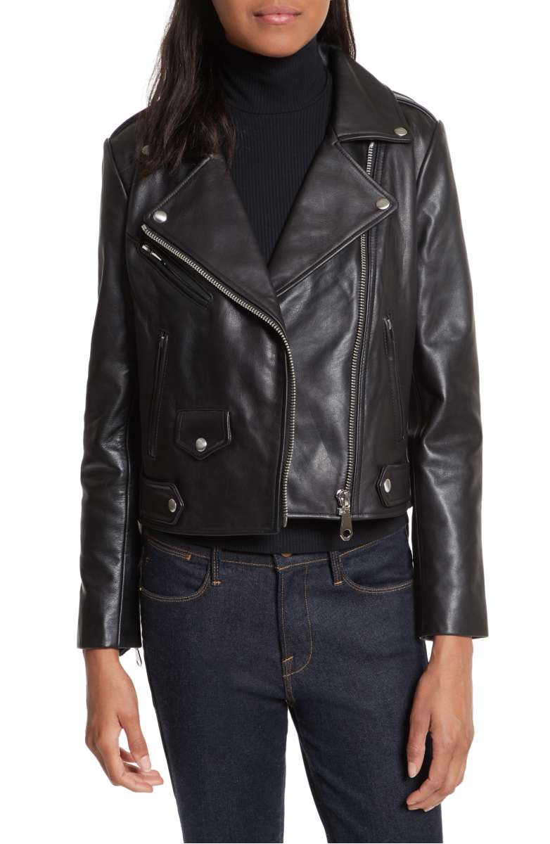Rebecca Minkoff Wes Leather Moto Jacket Black leather moto jackets fall 2017