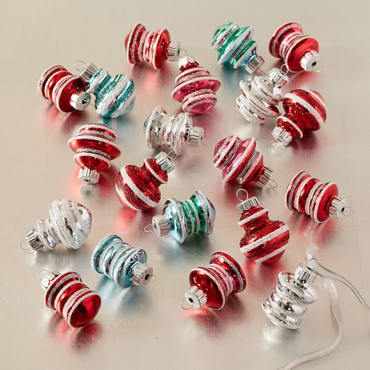 Shiny-Brite™ Retro Mini Ornaments (Set of 20) West Elm long weekend sale