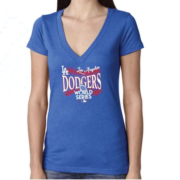 Soft as a Grape Los Angeles Dodgers Women's Royal 2017 World Series Bound T-Shirt nlcs champions los angeles dodgers world series 