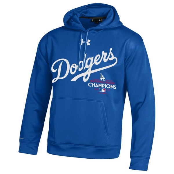 Under Armour Los Angeles Dodgers Royal 2017 National League Champions Pullover Hoodie nlcs champions los angeles dodgers world series