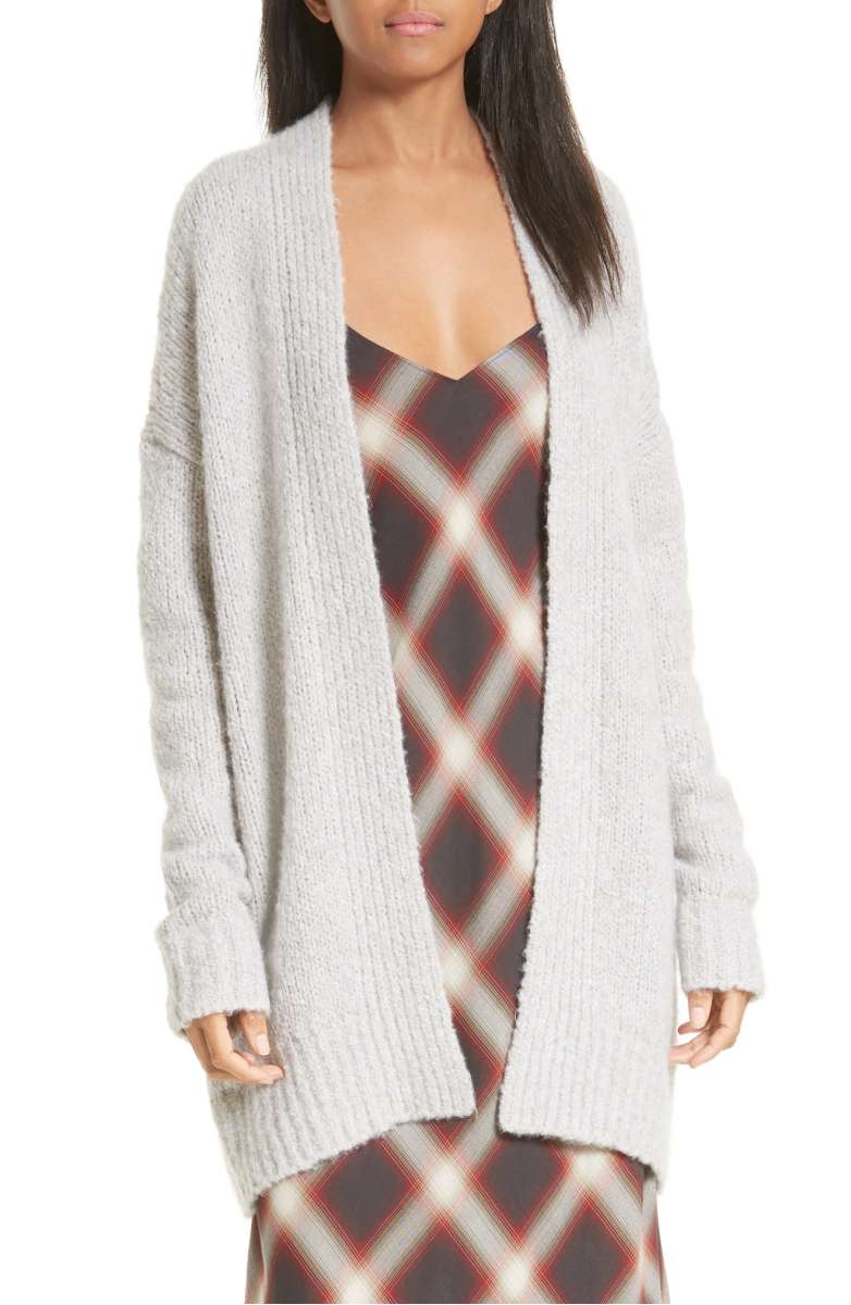 VINCE Chunky Knit Cardigan White Multi chunky cardigans fall winter