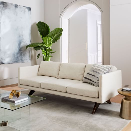 West Elm Brooklyn Sofa (81") Twill Wheat west elm warehouse sale